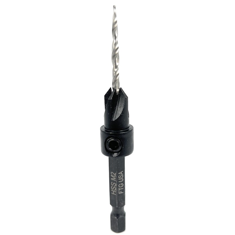 FTG USA Countersink Drill Bit for Wood with Tapered Drill