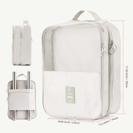 Travel Shoe Bag Holds 3 Pair of Shoes, Hezelf Shoe Storage Pouch for Travel and Daily Use, Travel Suitcase Shoe Organizer, Waterproof