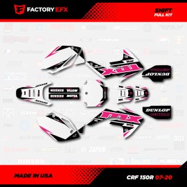 Factory EFX White & Pink Shift Racing Graphics kit fits Honda Crf150R 07-25 Crf 150R Decal