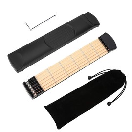 Pocket Guitar, 6 Fret Portable Pocket Guitar Practice Tool Guitar Gadget Chord Trainer for Beginners Guitarist Practice Training, Left Hand