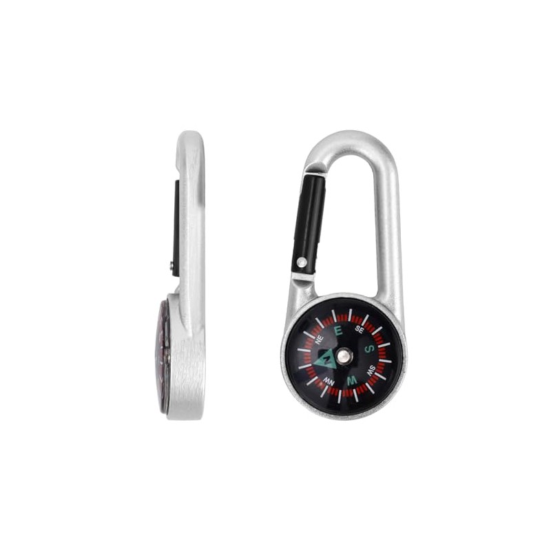 Penitue Compass Keychain, Mini Lightweight Pocket Hiking Compass Carabiner Camping