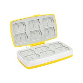 PROfezzion SD Card Holder, 72 Slot SD Card Case, Card Storage for 24 Slots for SD SDXC SDHC Cards + 48 Slot for Micro SD SDXC SDHC/TF (Yellow)