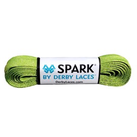 Lime Green Spark Shoelace for Shoes, Skates, Boots, Roller Derby, Hockey and Ice Skates (84 Inch / 213 cm)