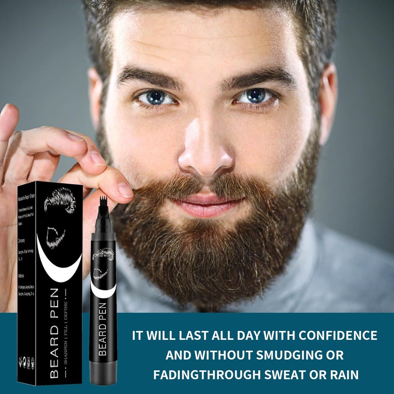 XdealCozyxc 4PCS Beard Pencil Filler for Men, Easy Waterproof Beard