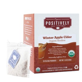 Organic Positively Tea Company, Winter Apple Cider Rooibos Tea Bags, 20 Count