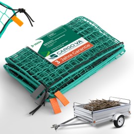 CargoVA® Intelligent Trailer Net 1.5 x 2.7 m – Hanging Net with Rubber Cord and Corner Marking for Perfect Load Securing