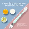 Double Head Baby Silicone Food Spoon (Pink), Baby Fruit Scraping