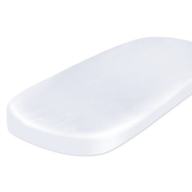 Satin Bassinet Sheets for Baby Hair 2 Pack Bassinet Fitted Sheet Soft Silky Bassinet Sheets for Cradle or Bassinet Pad＆Mattress for Boys and Girls Gift for Baby White