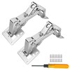 Jiaxitek 2-Pack 170 Degree Hidden Hinges,Hydraulic Adjustable Surface Mount Cabinet