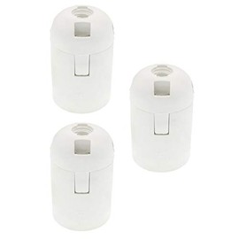 TWDRTDD - Soporte para lámpara de techo con base mediana sin llave, estilo clásico, cuerpo suave, base E26, Blanco