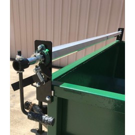 Hand Crank Landscape Tarp Roller Kit with Mesh Tarp for Dump Truck or Trailer by Kym Industries Inc. (Mesh, 7' x 18')