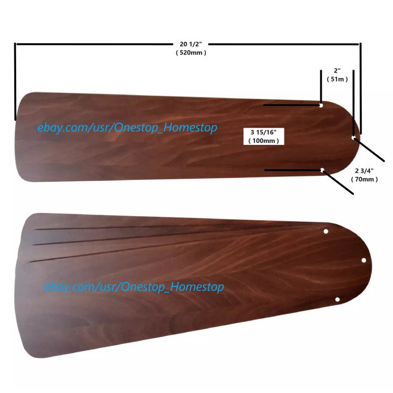 Westinghouse 5 - 52" Dark Reversible Ceiling Fan Blades, Indoor