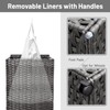 70L Slim Laundry Hamper with Lid & Wheels, Rolling Laundry
