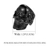 OIDEA Stainless Steel Rings Black for Men Women Skull Rings