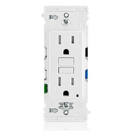 Leviton Lever Edge 15 Amp Tamper Resistant GFCI Outlet, White, EGFT1-W