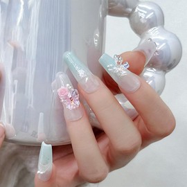 Tyuimhx 50 Pcs Butterfly Nail Charms 3D Colorful Clear Butterfly Nail Art Charms for Acrylic Nails Resin Nail Art Decorations Shine Butterflies Nail Supplies for Women DIY Nail Craft Accessories