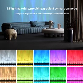 uwiner LED Water Pattern Atmosphere Light Bar with Remote - 200+ RGB Color Aurora Lighting for Bedroom, Gaming Room, Home Theater Night Ambiance, Relaxation Mood Light with Adjustable Brightness..