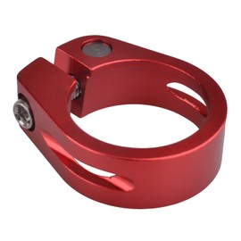 Azarxis Seat Post Clamp for Bicycle, 31.8mm/34.9mm Seat Clamp, Aluminum Alloy, Tortoise Tightening, Lightweight, Road Bike, Mountain Bike, Cross Bike, Cycling (Red(31.8mm))