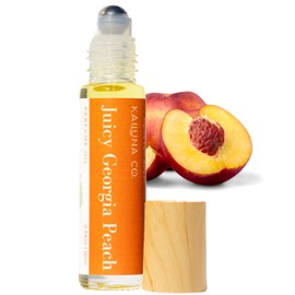 Kailuna Co. Juicy Georgia Peach Delicious Natural Essential and Fragrance Oil Roll On with Organic Jojoba Oil, Small Batch, Made in California