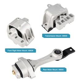 JDMON 3Pcs Engine Mount Trans Motor Kit Replacement for Volkswagen Beetle 1.8L 2.0L VW Golf Jetta 2000 2001 2002 2003 2004 2005 2006 2006 Compatible with A6929 A6935 A6930