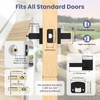 Estmoon 5 Pack Matte Black Door Handles Interior Door Knobs,