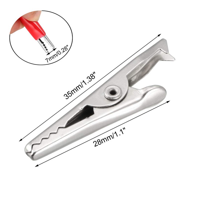sourcing map Alligator Clips Clamps, Crocodile Alligator Jumper Electric Test