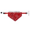 LATRAT Adjustable Triangle Bandana for Pets, Dog Scarf, Red, Polyester,
