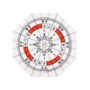 nalaina azimuth protractor, 5.9 inches (15 cm), total circle protractor,