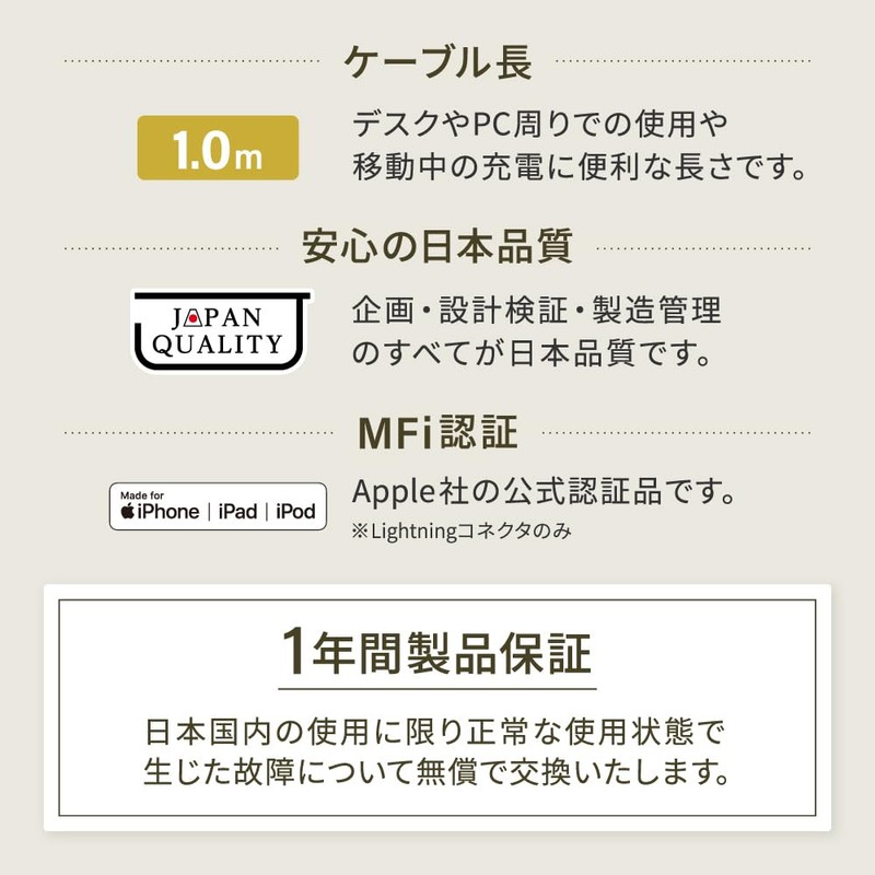 Owtec OWL-CBSCLC10-WH 2-in-1 Cable, Type-C to Type-C/Lightning Compatible, MFi Certified,