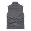 ROAMUNCH Men's Outdoor Utility Vest, Navy Blue, Multiple Zippered Pockets,