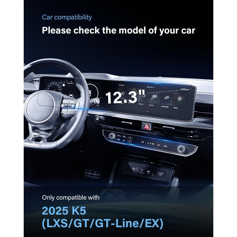 For 2025 Kia K5 Screen Protector - (4PCS) 2025 K5