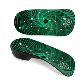QBK Arch Support Insole, Flat Feet, Plantar Fasciitis, Ergonomic Based on 3D, Arch Support, Standing Work, O-Leg Insole, Correction, No Fatigue, Size Adjustment, M