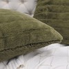 BYTIDE Striped Faux Fur Decorative Euro Throw Pillow Covers with