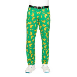 Tipsy Elves Green Bogey Banana Golf Pants for Men Size Medium