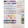 Decoración De Uñas Strass para uñas, 3 Cajas Strass 48