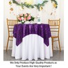 ShinyBeauty Small Tablecloth Square 36x36-Inch Purple Sequin Tablecloth Glitter Table