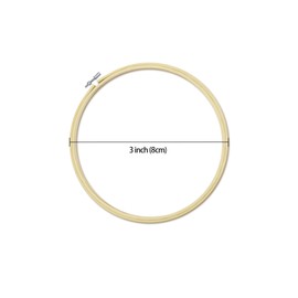 Swpohrat 12 Pieces 3 Inch Embroidery Hoop,Bamboo Circle Frame Cross Stitch Hoop Ring for Embroidery,Cross Stitch,3” Hoops for Christmas Ornaments