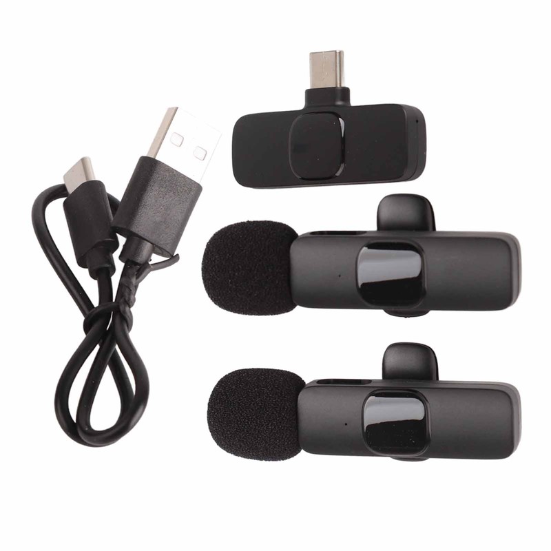 Wireless Lavalier Microphone Mini Plug and Play Live Stream Recording