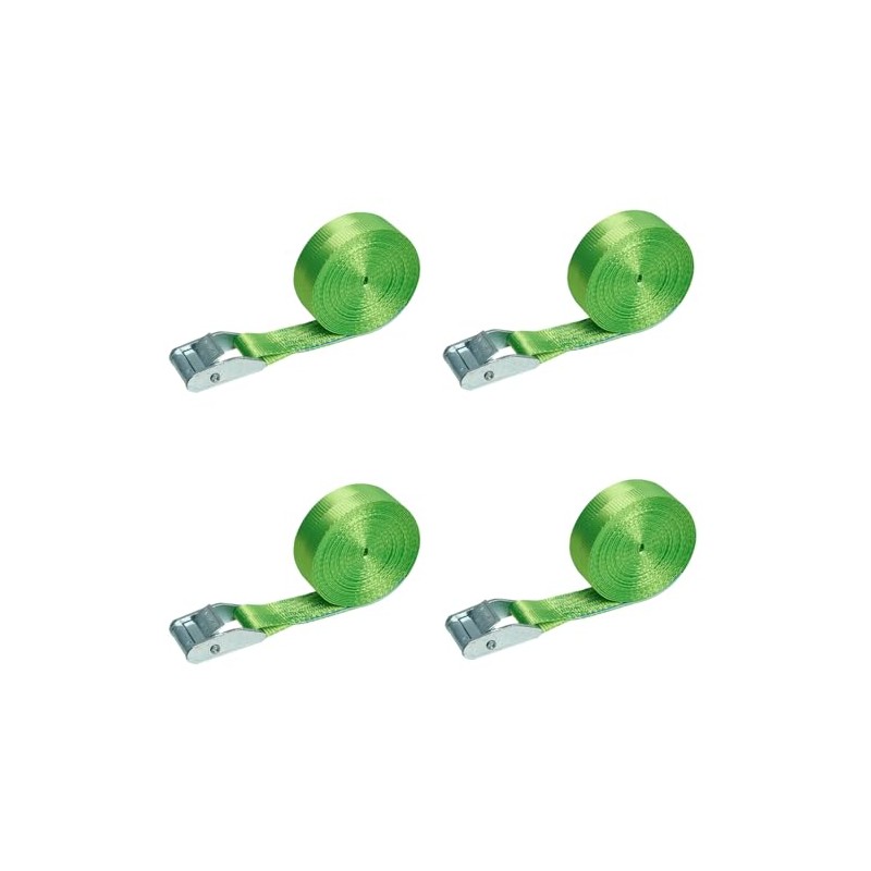LOADCARE Set of 4 Tie Down Straps with Clamping Lock,