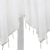 apott Beaded Window Valance White Sheer Voile Swag Rod Pocket