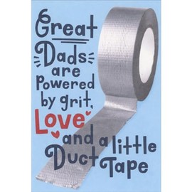 Recycled Paper Greetings Great Dads are Powered by Grit, Love and Duct Tape Funny/Humorous Father's Day Card