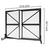 Fire Beauty Fireplace Screen with Doors, 2-Pannel Handcrafted Solid Wrought