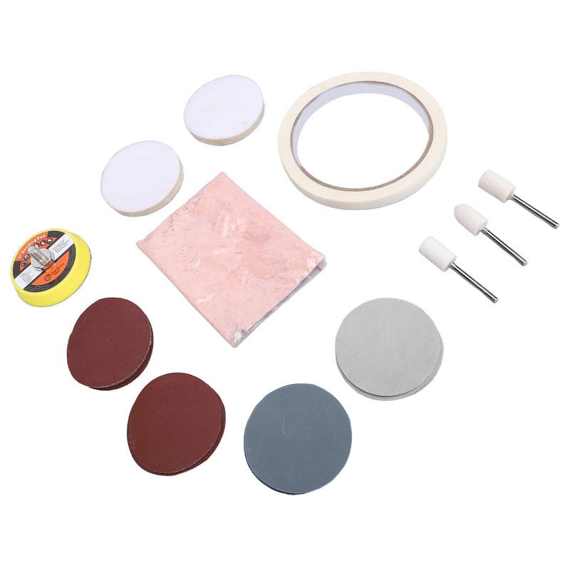 20 Pieces Watch Glass Polishing Kit Buffing Powder Felt Pad