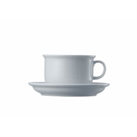 Thomas Trend 14765 Cappuccino-Tasse mit Untertasse, Porzellan, Weiß, 320 ml, 2-teilig