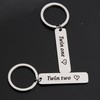 Gzrlyf Twins Keychain Set - One and Two Keychain for