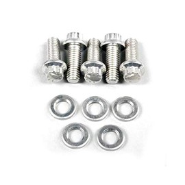 ARP 770-1016 Stainless Steel M6 x 1 Thread 12mm UHL 12-Point Bolt with 8mm Socket and Washer, (Set of 5)
