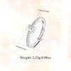 INFUSEU E Initial Rings for Women Teen Sterling Silver 925