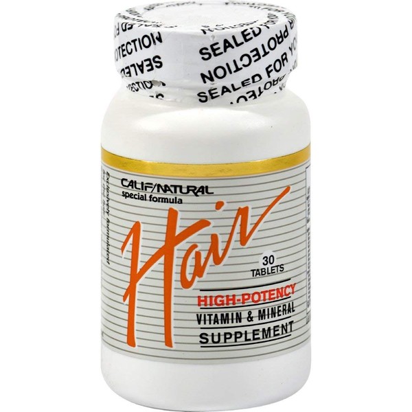 California Natural Hair Vitamin & Mineral, 30 tab (6 Pack)