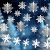 24 PCS Winter Christmas Hanging Snowflake Decorations, 12PCS Hanging 3D