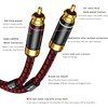 Hagietek 2 RCA Audio Cable Audiophile Gold Plated Stereo Braided